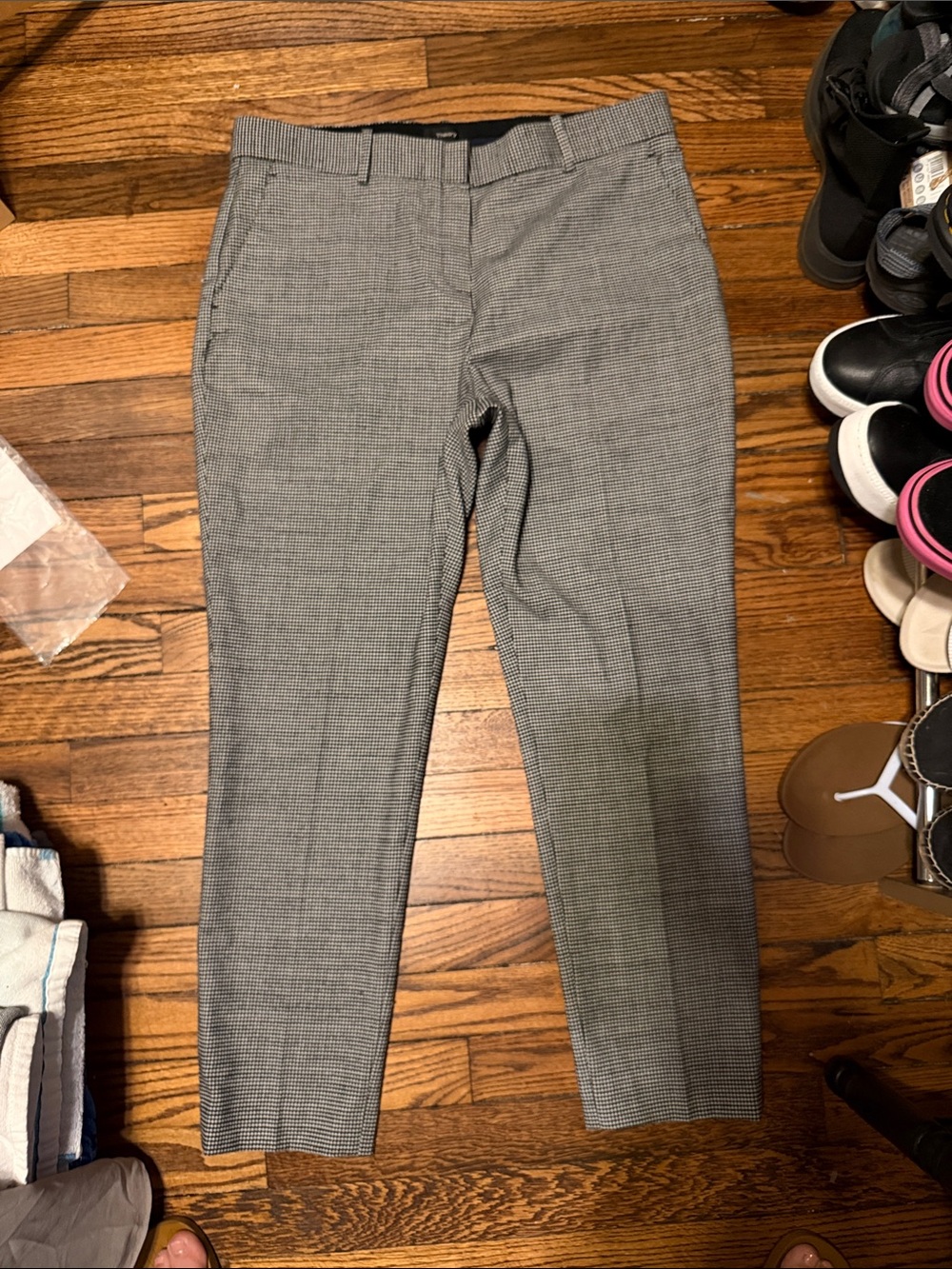 Theory Treeca C Fine Houndstooth Wool Blend Ankle Pants Women’s Size 12 trouser